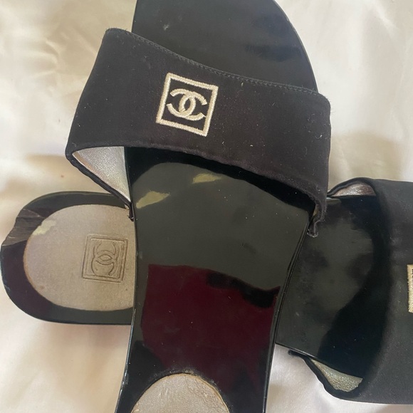Classic Chanel black “dr Scholls” like sandals - Picture 2 of 11